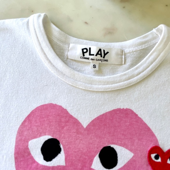 Comme des Garçons PLAY Tee Shirt Pink Heart - Picture 10 of 17